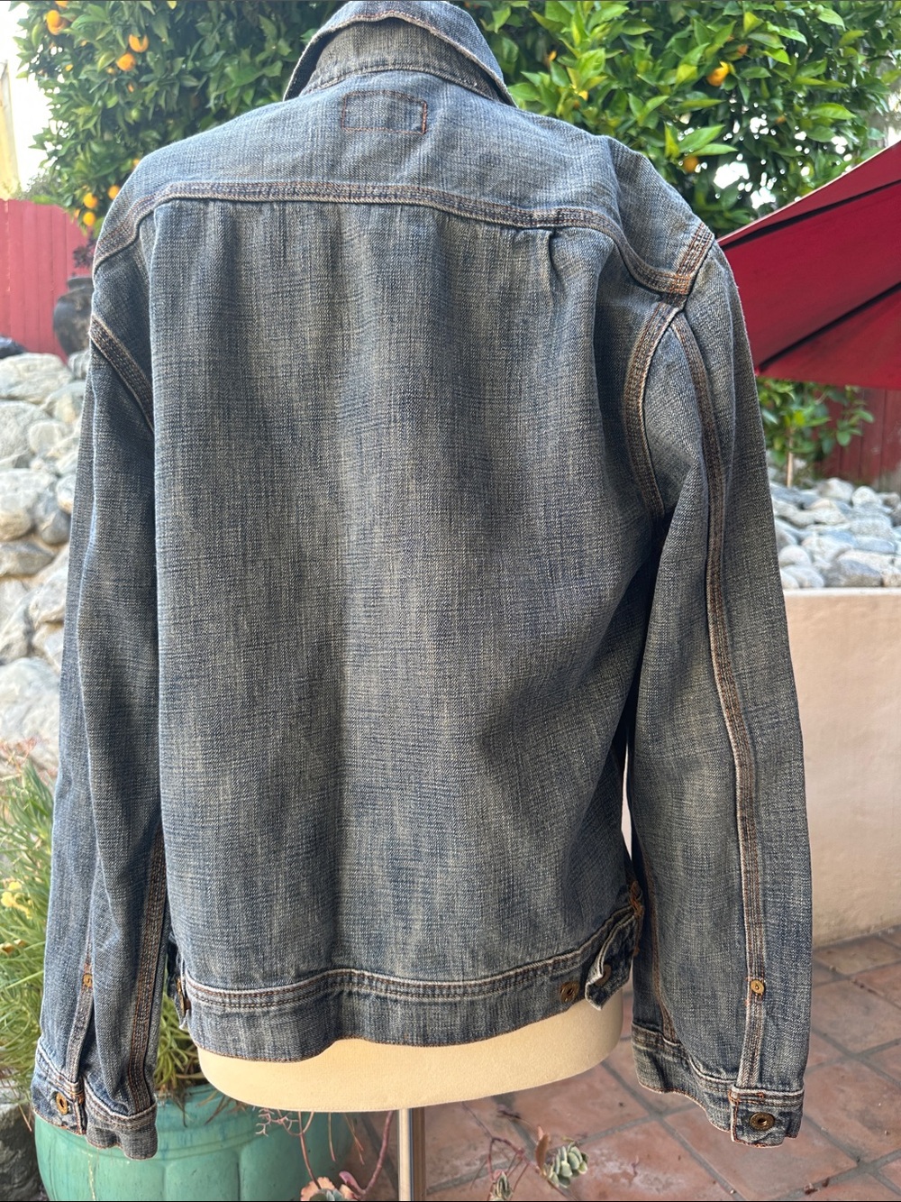 Ralph Lauren Polo Jeans Classic Washed Denim Jacket - Light Blue Size Large - Picture 8 of 14